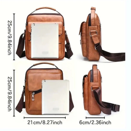 Large Capacity PU Leather Handbag Crossbody Bag Briefcases