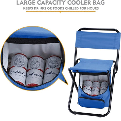 Foldable Camping Chair With Cooler Bag