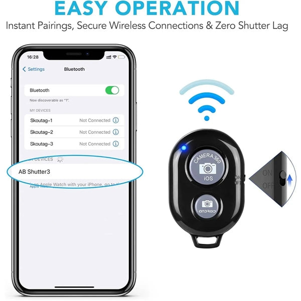 Portable Bluetooth  Camera Self-Timer Remote Controller