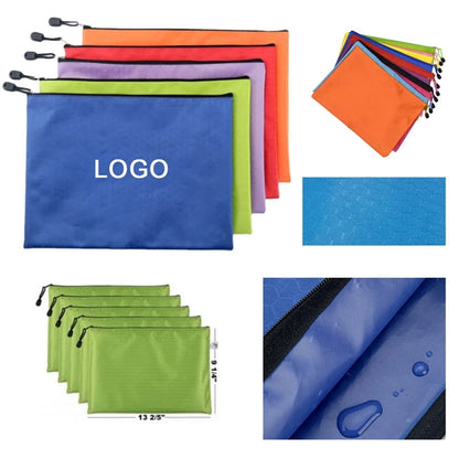 13.4 " x 9.4 " Waterproof Document Bag With Zipper