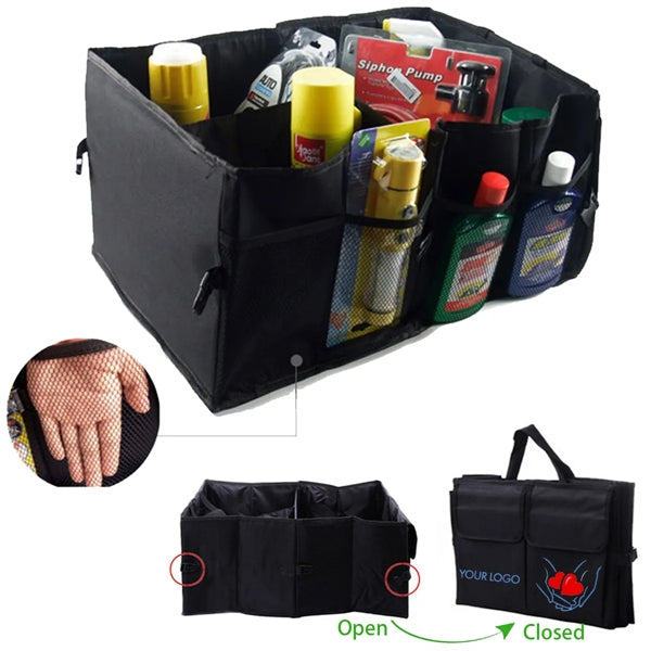 Multi-Compartment Pockets Car Trunk Organizer Folding Bag