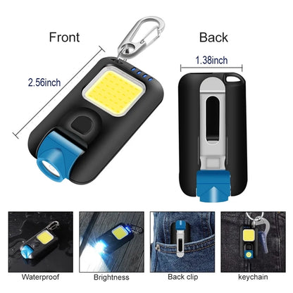 Rechargeable COB Keychain Flashlights