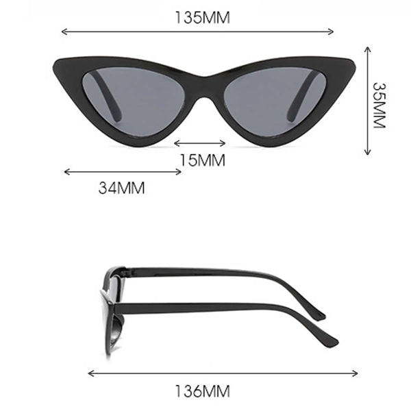 Trendy Cat-Eye Sunglasses Women Protected Triangle Shades