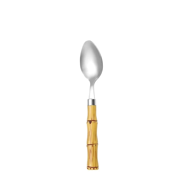4 Piece Bamboo Stainless Steel Cutlery Gold Flatware Sets
