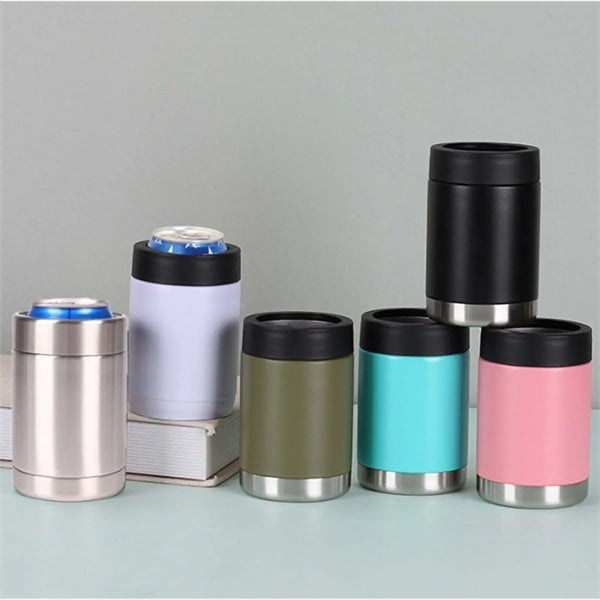 12 oz. Can Cooler Stainless Steel Insulated Universal Holder