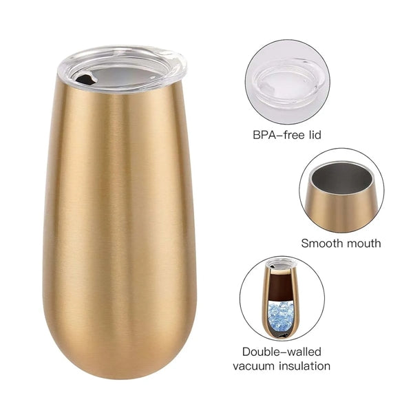 6 Oz.Stainless Steel Double Wall Vacuum Insulated Tumblers