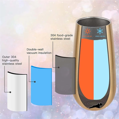 6 Oz.Stainless Steel Double Wall Vacuum Insulated Tumblers