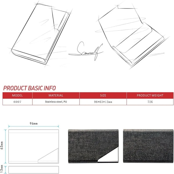 PU Leather Business Card Holder
