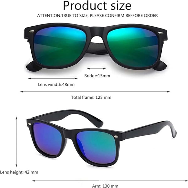 Retro Classic Sunglasses Unisex Polarized Color Mirror Lens