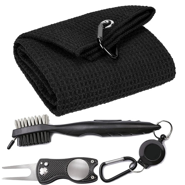 Golf Tool Kit- Towel Groove Cleaner Brush Divot