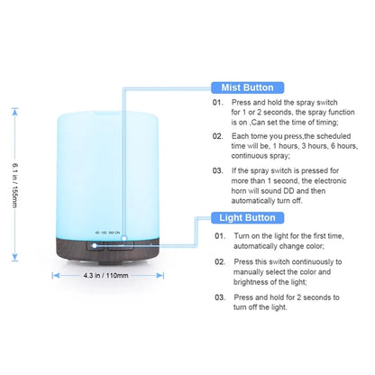 LED Color Changing Essential Oil Diffuser Quiet Humidifier