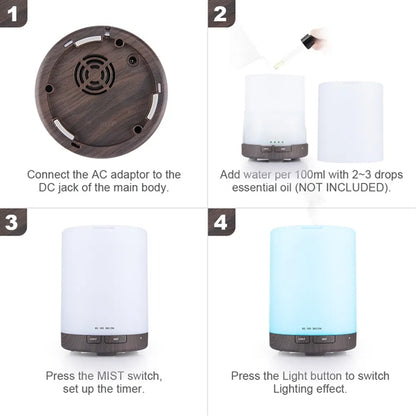 LED Color Changing Essential Oil Diffuser Quiet Humidifier