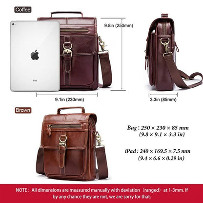 Men's Genuine Leather Shoulder Bag