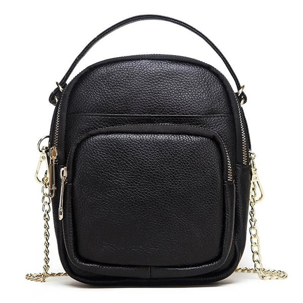 Genuine Leather Mini Shoulder Bag for Women