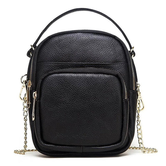 Genuine Leather Mini Shoulder Bag for Women