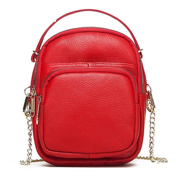 Genuine Leather Mini Shoulder Bag for Women