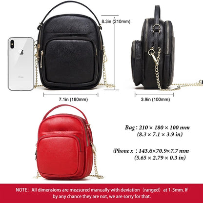 Genuine Leather Mini Shoulder Bag for Women