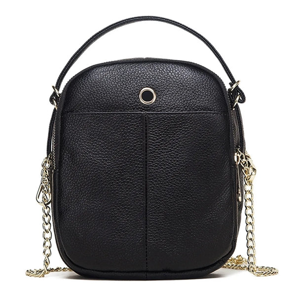 Genuine Leather Mini Shoulder Bag for Women
