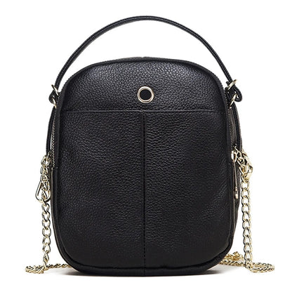 Genuine Leather Mini Shoulder Bag for Women