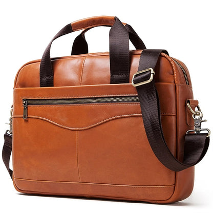 Genuine Leather Mens Briefcase for Business