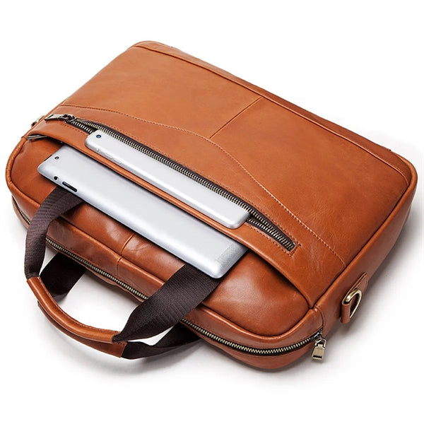 Genuine Leather Mens Briefcase for Business