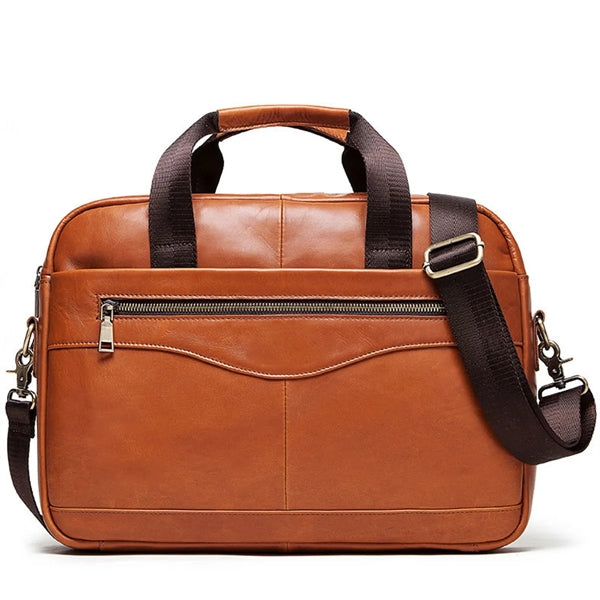 Genuine Leather Mens Briefcase for Business