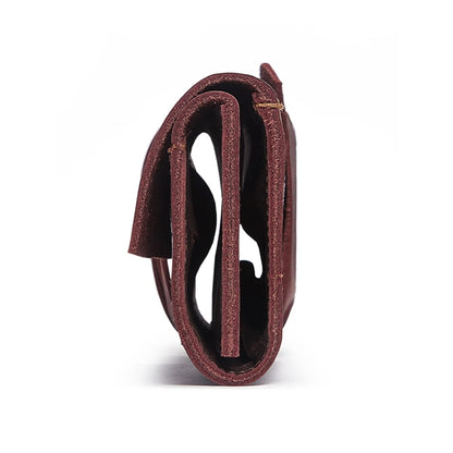 Genuine Leather Pencil Case Roll Up Bag