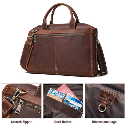 Full Grain Leather Briefcase Laptop Bag for Men