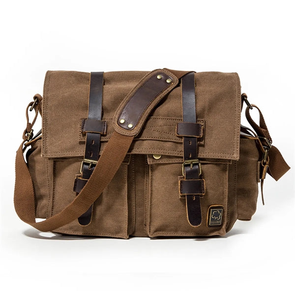 Vintage Canvas Crossbody Shoulder Bag for Men