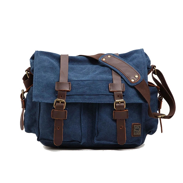 Vintage Canvas Crossbody Shoulder Bag for Men