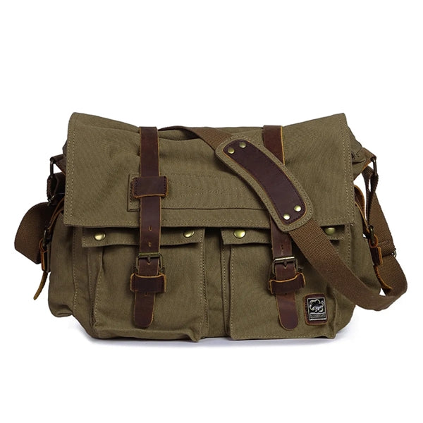 Vintage Canvas Crossbody Shoulder Bag for Men