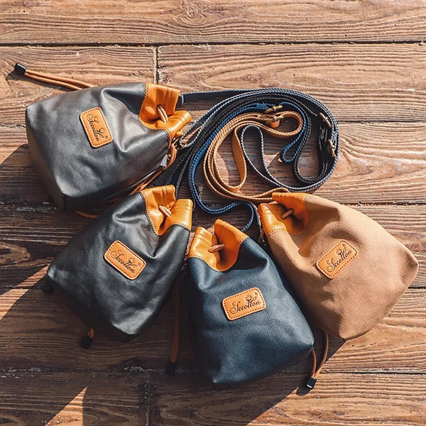 Drawstring Camera Storage Bag for Photography Gear.