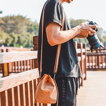 Drawstring Camera Storage Bag for Photography Gear.