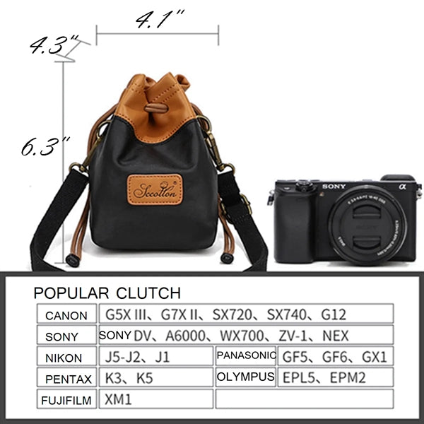 Drawstring Camera Storage Bag for Photography Gear.