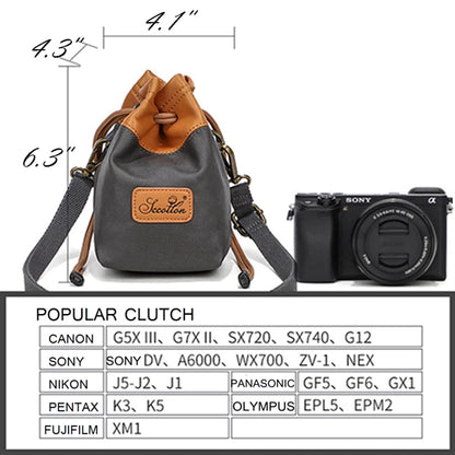 Drawstring Camera Storage Bag for Photography Gear.