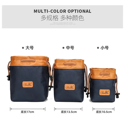 Drawstring Camera Storage Bag for Photography Gear.