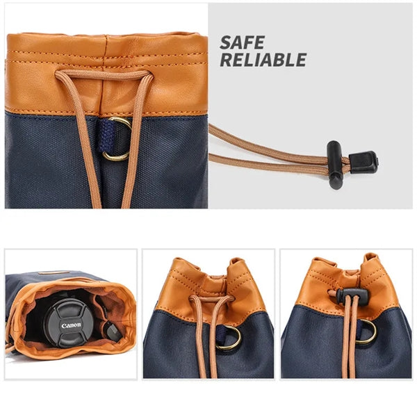 Drawstring Camera Storage Bag for Photography Gear.