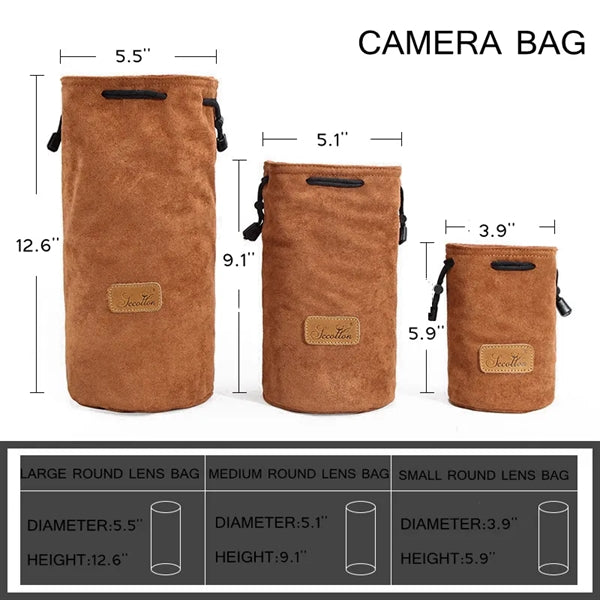 Shockproof Lens Tube Inner Bag for Photography Gear.