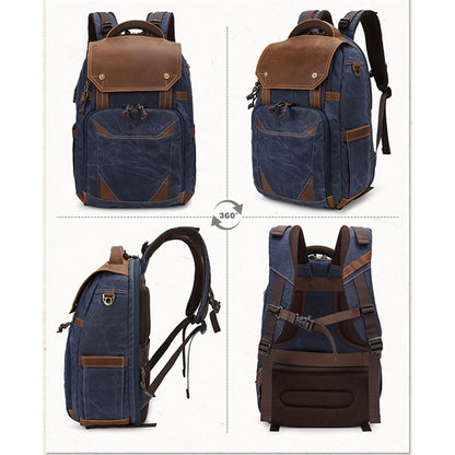 Vintage Leather Camera Backpack for Photographers.