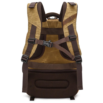 Vintage Leather Camera Backpack for Photographers.