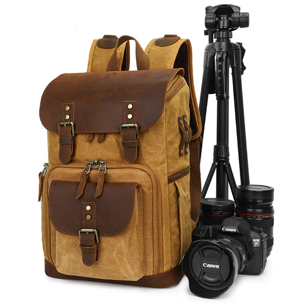 Canvas Camera Bag Photography Backpack