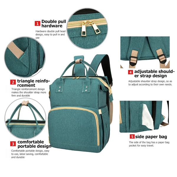Baby Diaper Bag Backpack with Changing Station