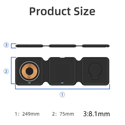 3-in-1 Magnetic Folding Wireless Charger