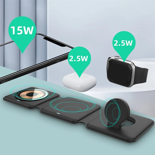 3-in-1 Magnetic Folding Wireless Charger