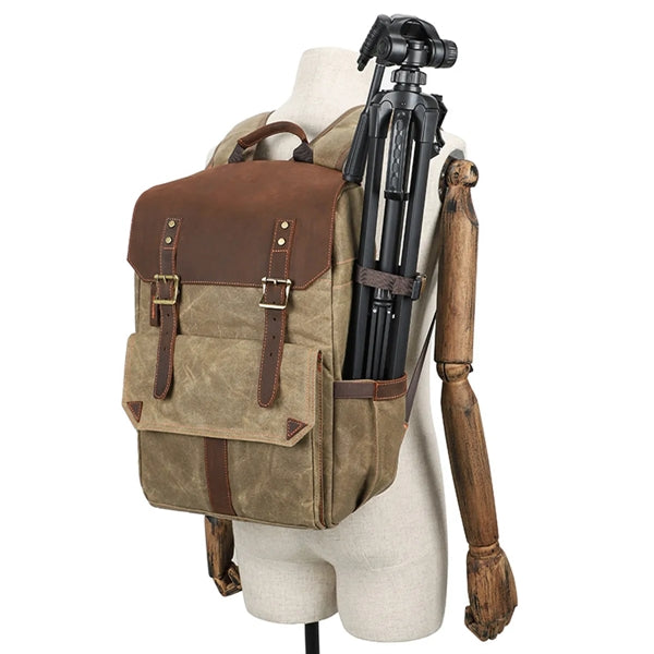 Vintage Canvas Camera Backpack