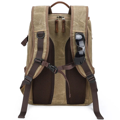 Vintage Canvas Camera Backpack