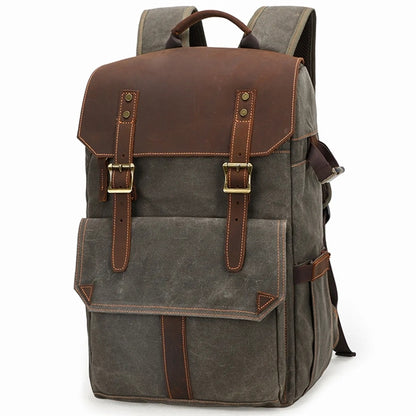 Vintage Canvas Camera Backpack
