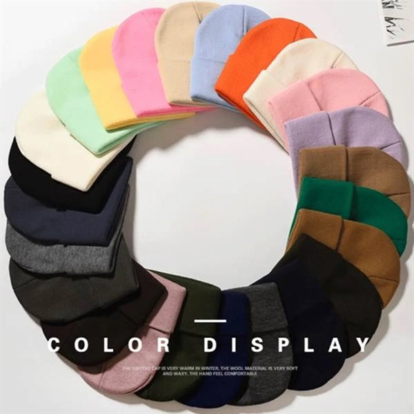Unisex Knit Acrylic Winter Beanie Hats Cap