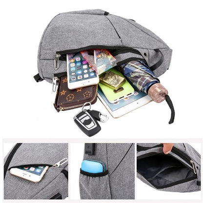 Lightweight Travel Sling Bag Crossbody With USB Charging
