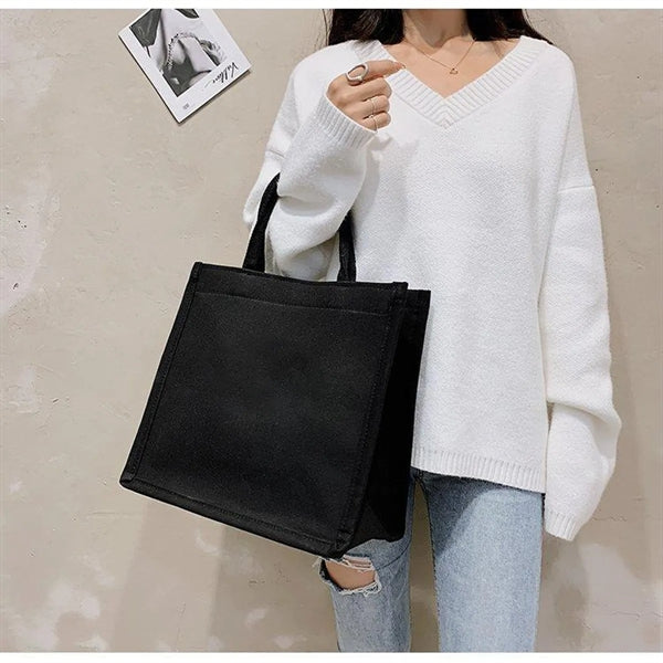 Customization Large Capacity Minimalist Canvas Tote Bag